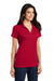 Port Authority L573 Womens Rapid Dry Moisture Wicking Short Sleeve Polo Shirt Engine Red Model 3q