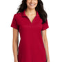 Port Authority Womens Rapid Dry Moisture Wicking Short Sleeve Polo Shirt - Engine Red