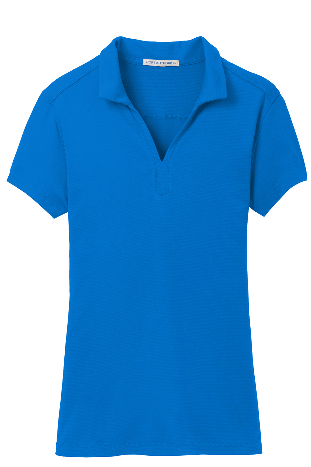 Port Authority L573 Womens Rapid Dry Moisture Wicking Short Sleeve Polo Shirt Skydiver Blue Flat Front