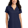 Port Authority Womens Rapid Dry Moisture Wicking Short Sleeve Polo Shirt - True Navy Blue