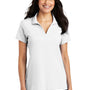 Port Authority Womens Rapid Dry Moisture Wicking Short Sleeve Polo Shirt - White - Closeout