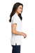 Port Authority L573 Womens Rapid Dry Moisture Wicking Short Sleeve Polo Shirt White Model Side