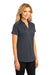 Port Authority L574 Womens Digi Heather Performance Moisture Wicking Short Sleeve Polo Shirt Dark Grey Model 3q