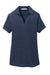 Port Authority L574 Womens Digi Heather Performance Moisture Wicking Short Sleeve Polo Shirt Dress Navy Blue Flat Front