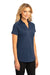 Port Authority L574 Womens Digi Heather Performance Moisture Wicking Short Sleeve Polo Shirt Dress Navy Blue Model 3q