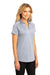 Port Authority L574 Womens Digi Heather Performance Moisture Wicking Short Sleeve Polo Shirt Light Grey Model 3q