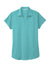 Port Authority L574 Womens Digi Heather Performance Moisture Wicking Short Sleeve Polo Shirt Maui Blue Flat Front