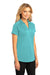 Port Authority L574 Womens Digi Heather Performance Moisture Wicking Short Sleeve Polo Shirt Maui Blue Model 3q