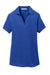 Port Authority L574 Womens Digi Heather Performance Moisture Wicking Short Sleeve Polo Shirt True Royal Blue Flat Front