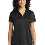 Port Authority Womens Crossover Moisture Wicking Short Sleeve Polo Shirt - Black