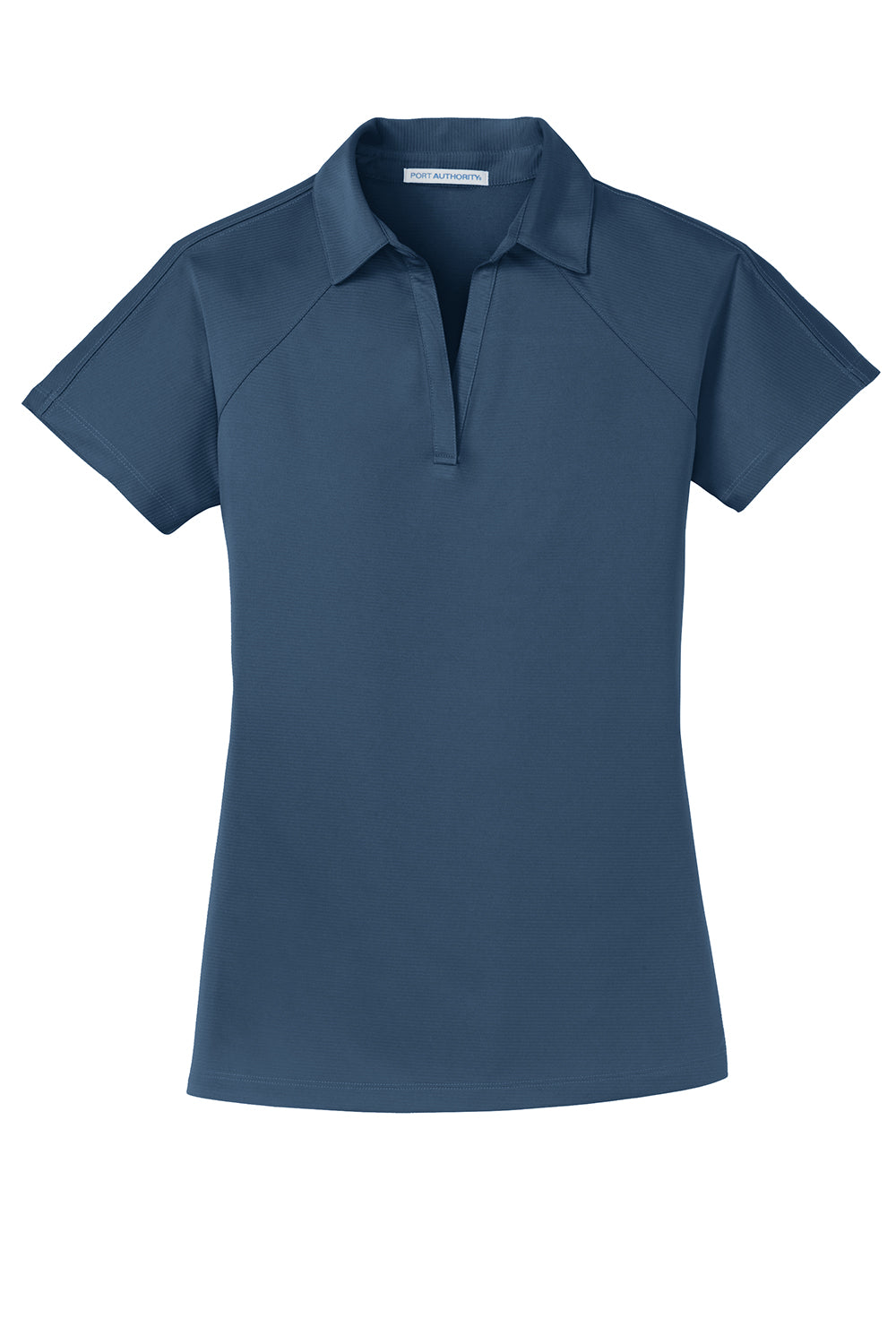 Port Authority L575 Womens Crossover Moisture Wicking Short Sleeve Polo Shirt Regatta Blue Flat Front