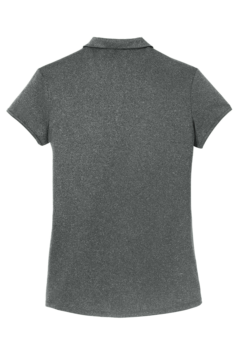 Port Authority L576 Womens Trace Moisture Wicking Short Sleeve Polo Shirt Heather Charcoal Grey Flat Back