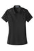 Port Authority L580 Womens Moisture Wicking Short Sleeve Polo Shirt Black Flat Front