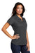 Port Authority L580 Womens Moisture Wicking Short Sleeve Polo Shirt Battleship Grey Model 3q