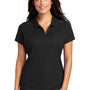 Port Authority Womens Moisture Wicking Short Sleeve Polo Shirt - Black