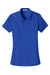 Port Authority L580 Womens Moisture Wicking Short Sleeve Polo Shirt True Royal Blue Flat Front