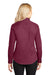 Port Authority L608 Womens Easy Care Wrinkle Resistant Long Sleeve Button Down Shirt Burgundy Model Back