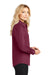 Port Authority L608 Womens Easy Care Wrinkle Resistant Long Sleeve Button Down Shirt Burgundy Model Side