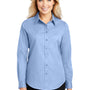 Port Authority Womens Easy Care Wrinkle Resistant Long Sleeve Button Down Shirt - Light Blue