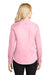 Port Authority L608 Womens Easy Care Wrinkle Resistant Long Sleeve Button Down Shirt Light Pink Model Back