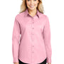 Port Authority Womens Easy Care Wrinkle Resistant Long Sleeve Button Down Shirt - Light Pink