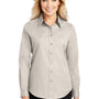 Port Authority Womens Easy Care Wrinkle Resistant Long Sleeve Button Down Shirt - Light Stone