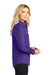 Port Authority L608 Womens Easy Care Wrinkle Resistant Long Sleeve Button Down Shirt Purple Model Side