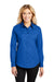 Port Authority L608 Womens Easy Care Wrinkle Resistant Long Sleeve Button Down Shirt Strong Blue Model Front