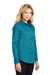 Port Authority L608 Womens Easy Care Wrinkle Resistant Long Sleeve Button Down Shirt Teal Green Model 3q