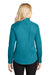 Port Authority L608 Womens Easy Care Wrinkle Resistant Long Sleeve Button Down Shirt Teal Green Model Back