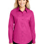 Port Authority Womens Easy Care Wrinkle Resistant Long Sleeve Button Down Shirt - Tropical Pink - Closeout