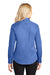 Port Authority L608 Womens Easy Care Wrinkle Resistant Long Sleeve Button Down Shirt Ultramarine Blue Model Back