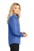 Port Authority L608 Womens Easy Care Wrinkle Resistant Long Sleeve Button Down Shirt Ultramarine Blue Model Side