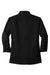 Port Authority L612 Womens Easy Care Wrinkle Resistant 3/4 Sleeve Button Down Shirt Black Flat Back