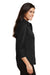 Port Authority L612 Womens Easy Care Wrinkle Resistant 3/4 Sleeve Button Down Shirt Black Model Side