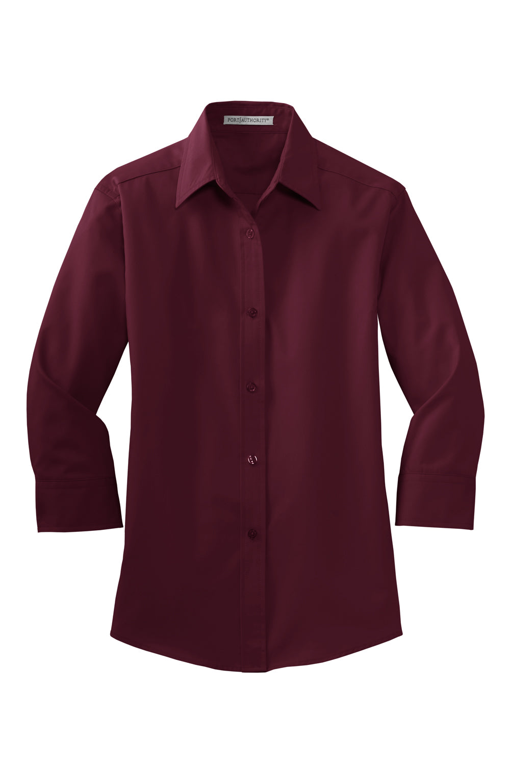 Burgundy button up shirt womens best sale