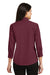 Port Authority L612 Womens Easy Care Wrinkle Resistant 3/4 Sleeve Button Down Shirt Burgundy Model Back