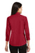 Port Authority L612 Womens Easy Care Wrinkle Resistant 3/4 Sleeve Button Down Shirt Red Model Back