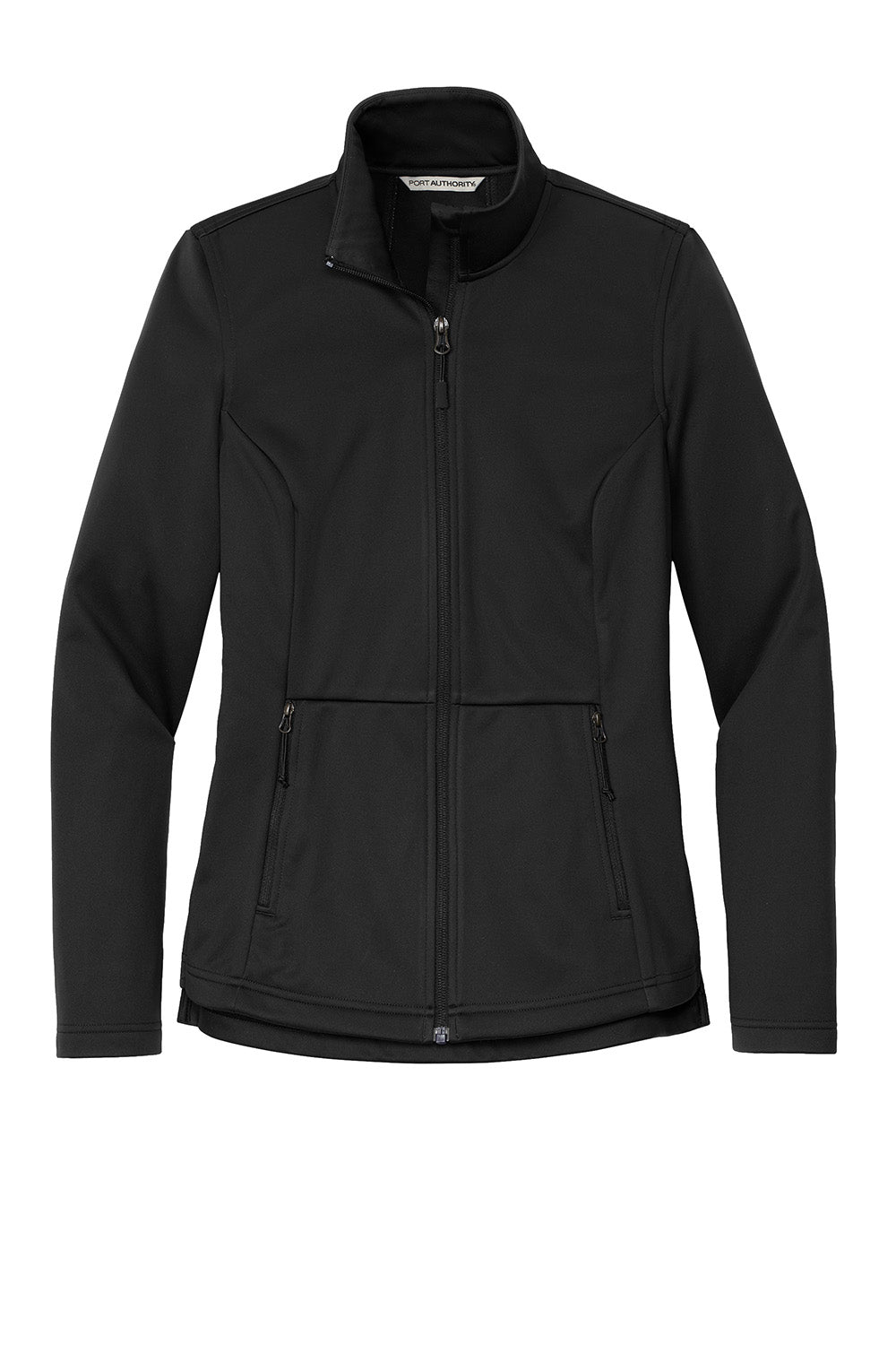 Port Authority L617 Womens Flexshell Full Zip Jacket Deep Black Flat Front