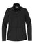 Port Authority L617 Womens Flexshell Full Zip Jacket Deep Black Flat Front