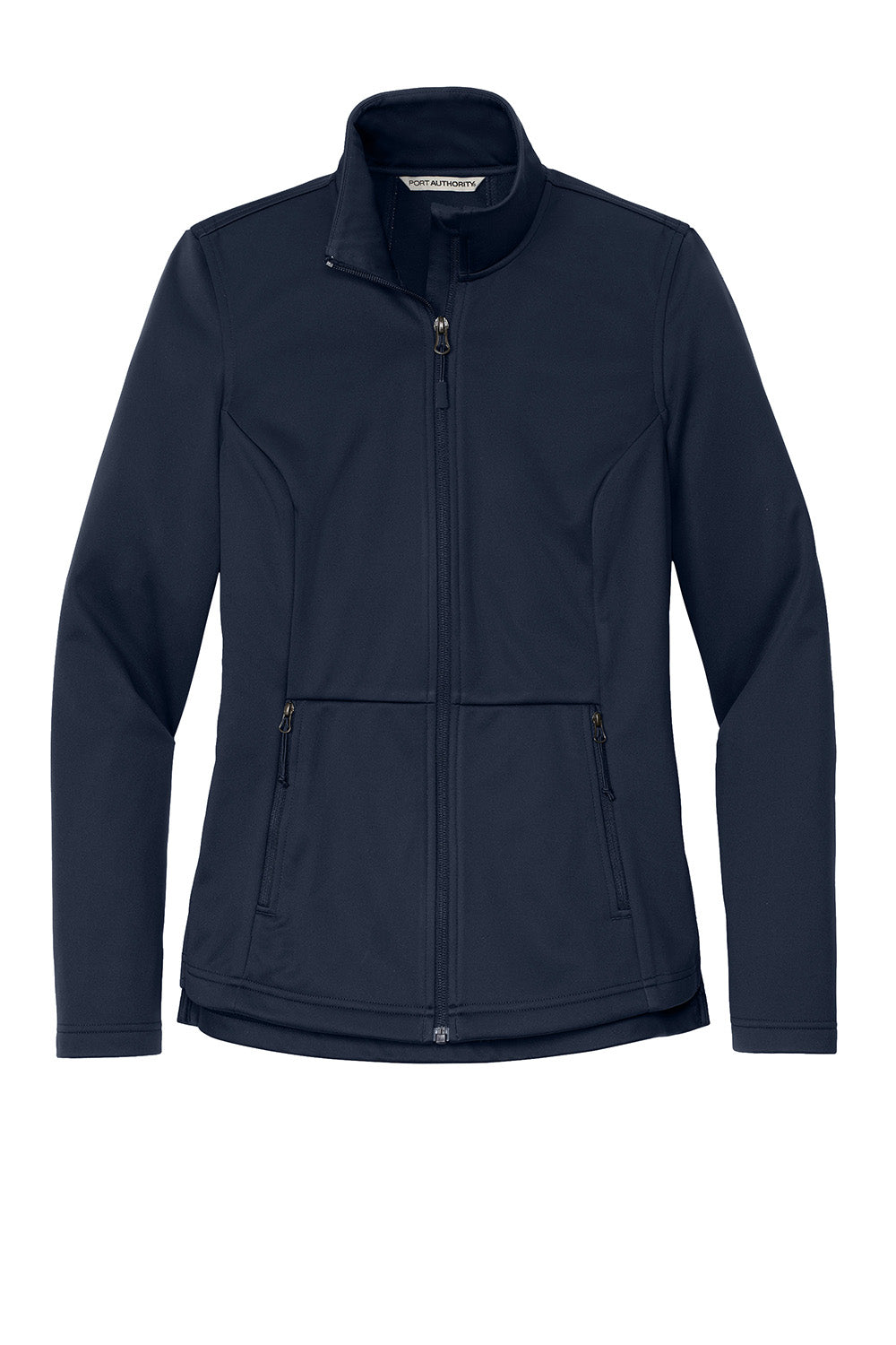 Port Authority L617 Womens Flexshell Full Zip Jacket True Navy Blue Flat Front