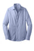 Port Authority L640 Womens Easy Care Wrinkle Resistant Long Sleeve Button Down Shirt Chambray Blue Flat Front