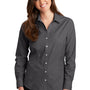 Port Authority Womens Easy Care Wrinkle Resistant Long Sleeve Button Down Shirt - Soft Black