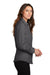 Port Authority L640 Womens Easy Care Wrinkle Resistant Long Sleeve Button Down Shirt Soft Black Model Side