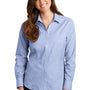 Port Authority Womens Easy Care Wrinkle Resistant Long Sleeve Button Down Shirt - Chambray Blue