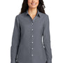 Port Authority Womens SuperPro Oxford Wrinkle Resistant Long Sleeve Button Down Shirt - Black