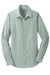 Port Authority L658 Womens SuperPro Oxford Wrinkle Resistant Long Sleeve Button Down Shirt Green Flat Front