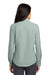 Port Authority L658 Womens SuperPro Oxford Wrinkle Resistant Long Sleeve Button Down Shirt Green Model Back