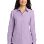 Port Authority Womens SuperPro Oxford Wrinkle Resistant Long Sleeve Button Down Shirt - Soft Purple