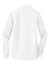 Port Authority L658 Womens SuperPro Oxford Wrinkle Resistant Long Sleeve Button Down Shirt White Flat Back